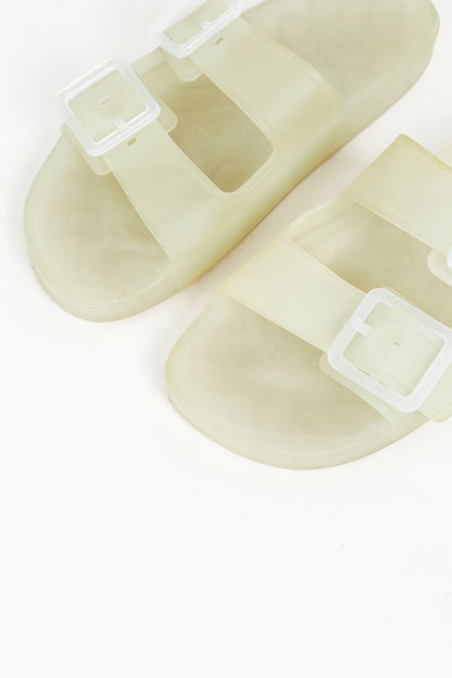 Balenciaga Mallorca Translucent Buckled Jelly Slide Sandals