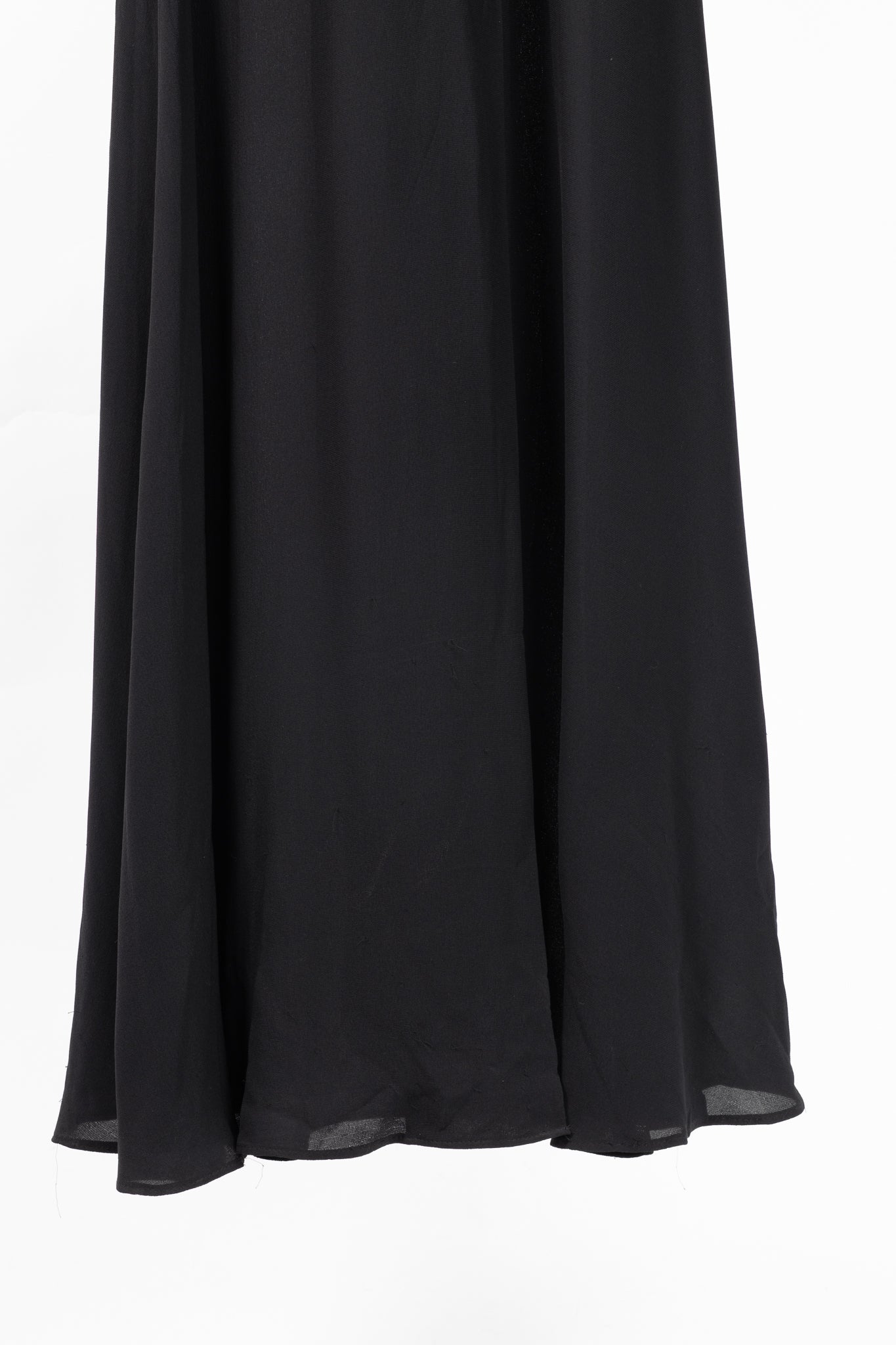 Balenciaga Black Silk-Crepe Wrap Maxi Dress