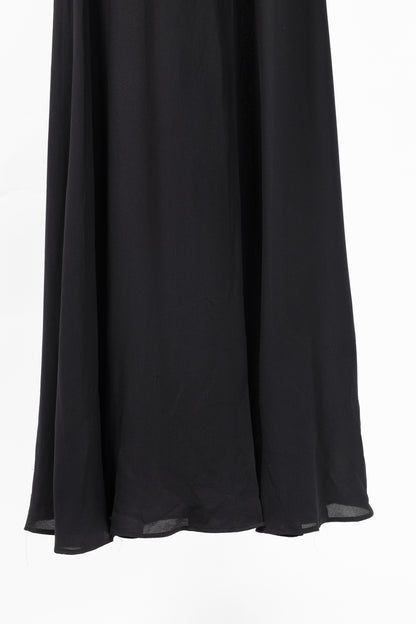 Balenciaga Black Silk-Crepe Wrap Maxi Dress