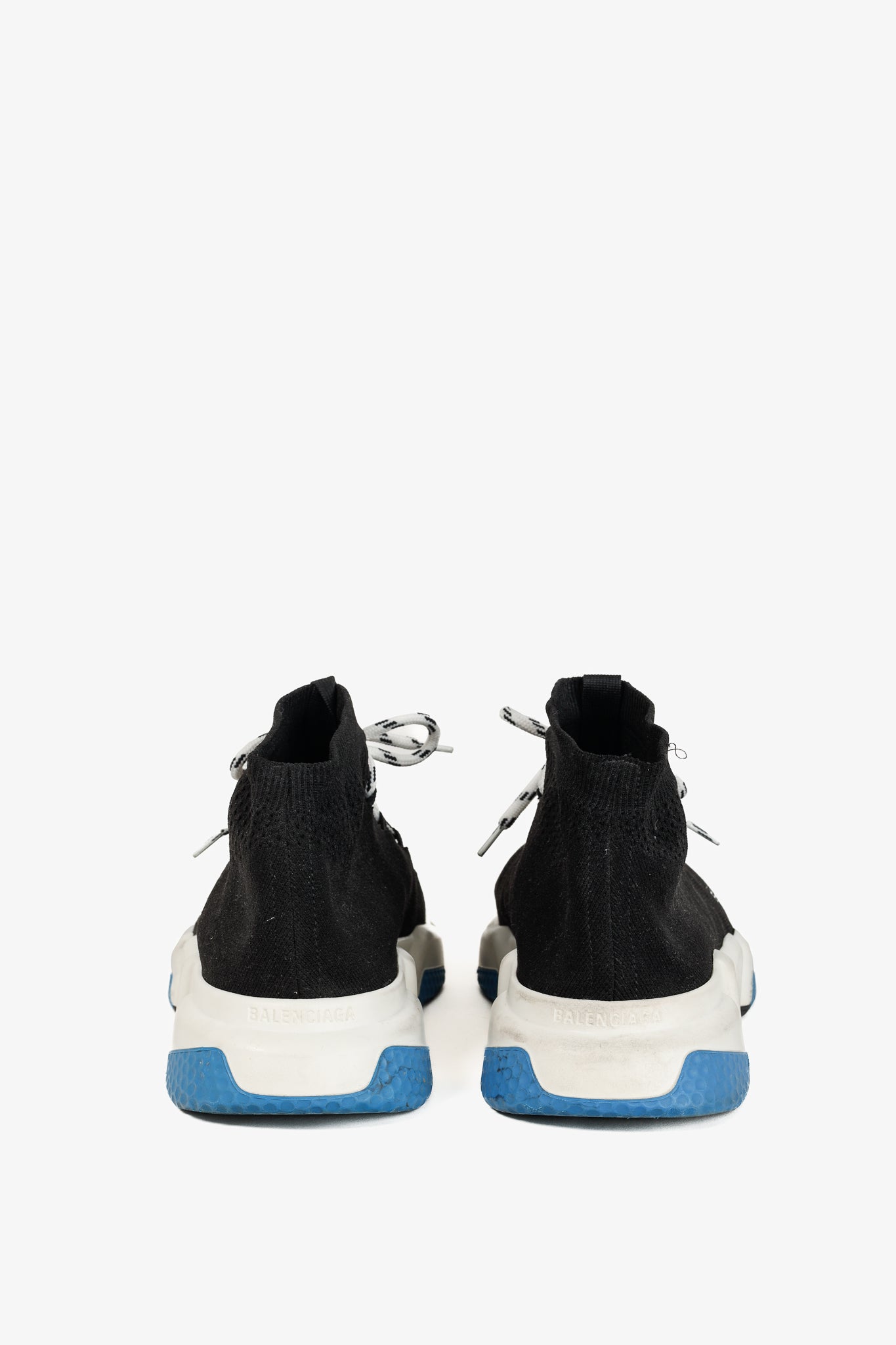 Balenciaga Speed Black Knit Lace-Up High-Top Sneakers