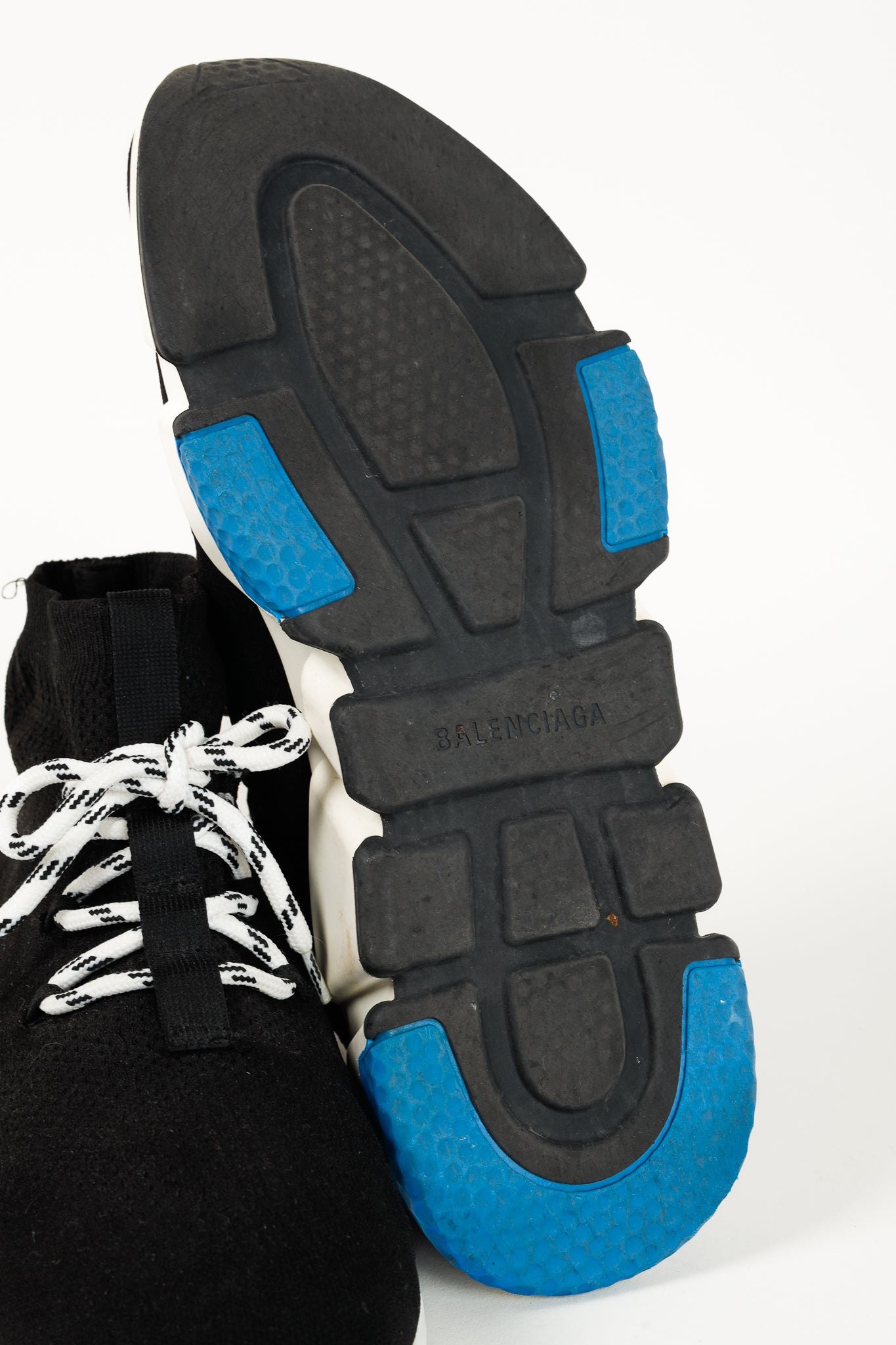 Balenciaga Speed Black Knit Lace-Up High-Top Sneakers