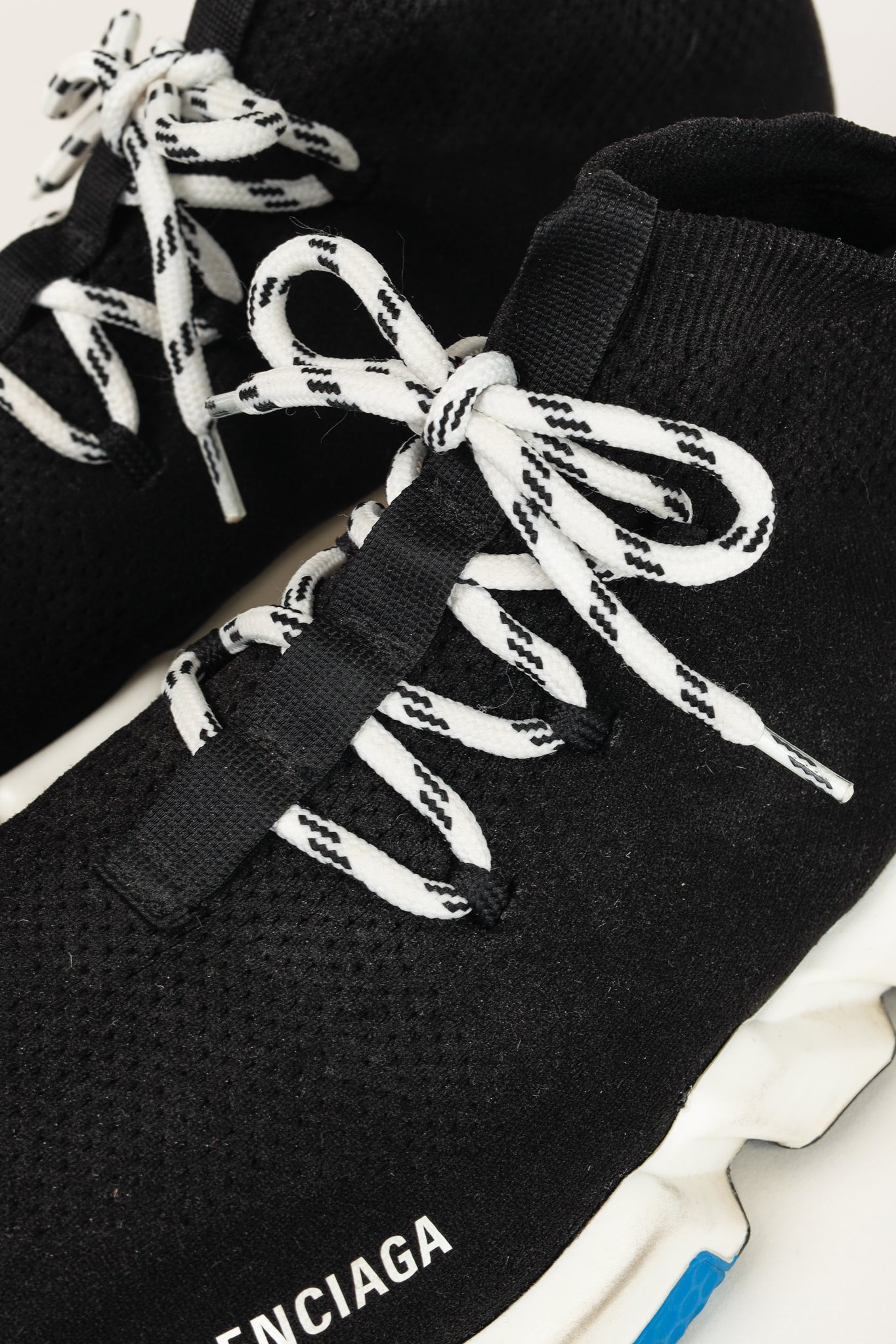 Balenciaga Speed Black Knit Lace-Up High-Top Sneakers