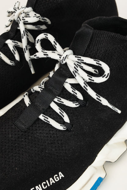 Balenciaga Speed Black Knit Lace-Up High-Top Sneakers