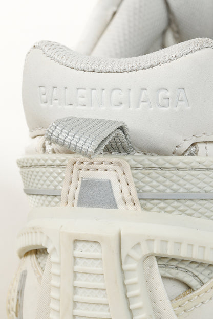 Balenciaga Track Sneaker in White with Silver Accents