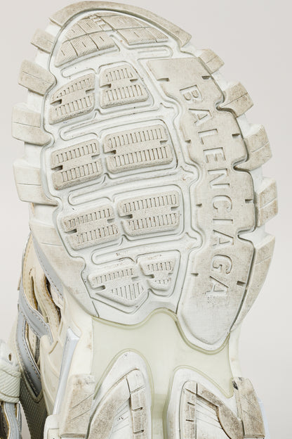 Balenciaga Track Sneaker in White with Silver Accents