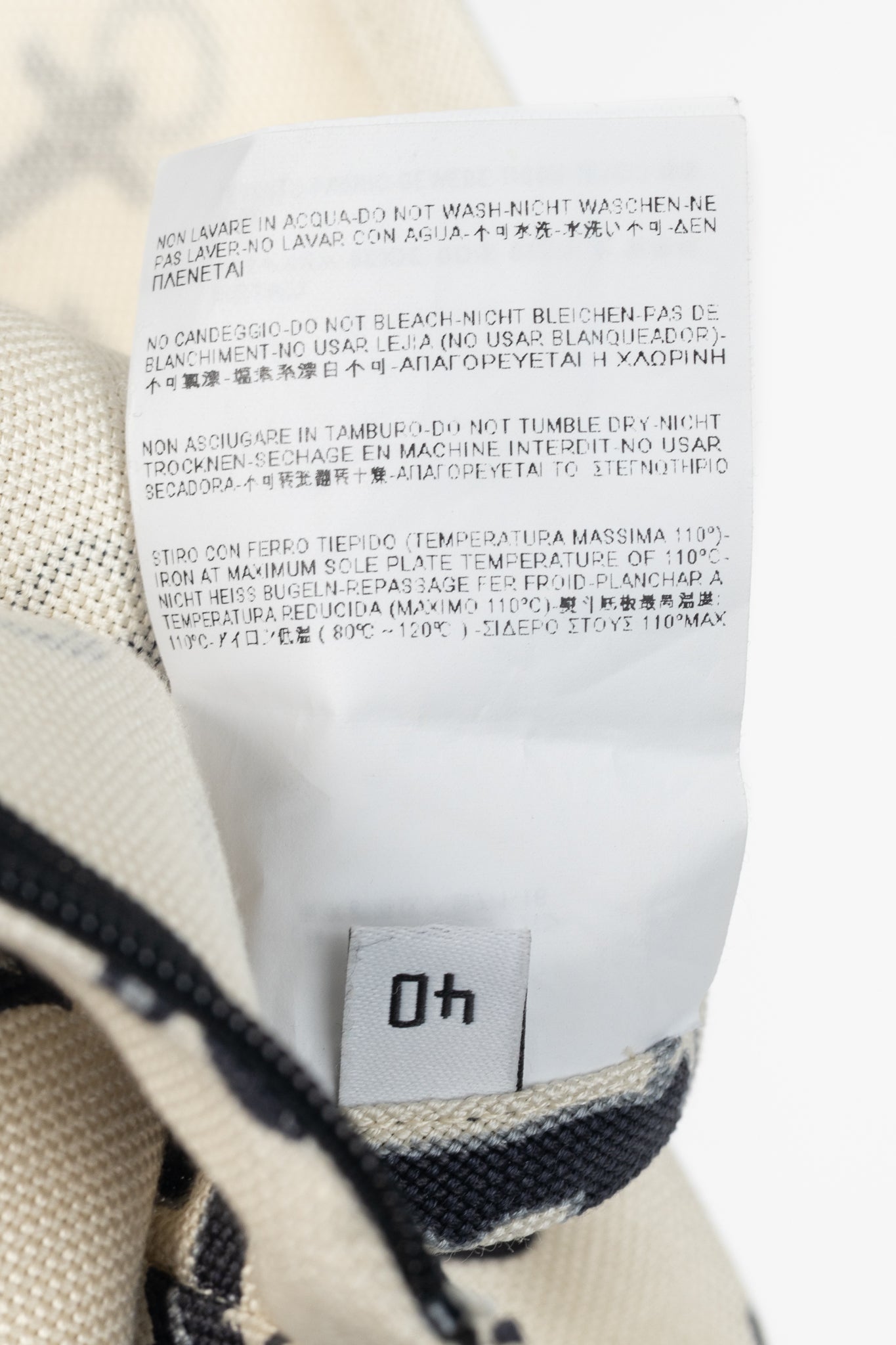 Balenciaga Cream & Black Anchor-Print Silk Mini Skirt