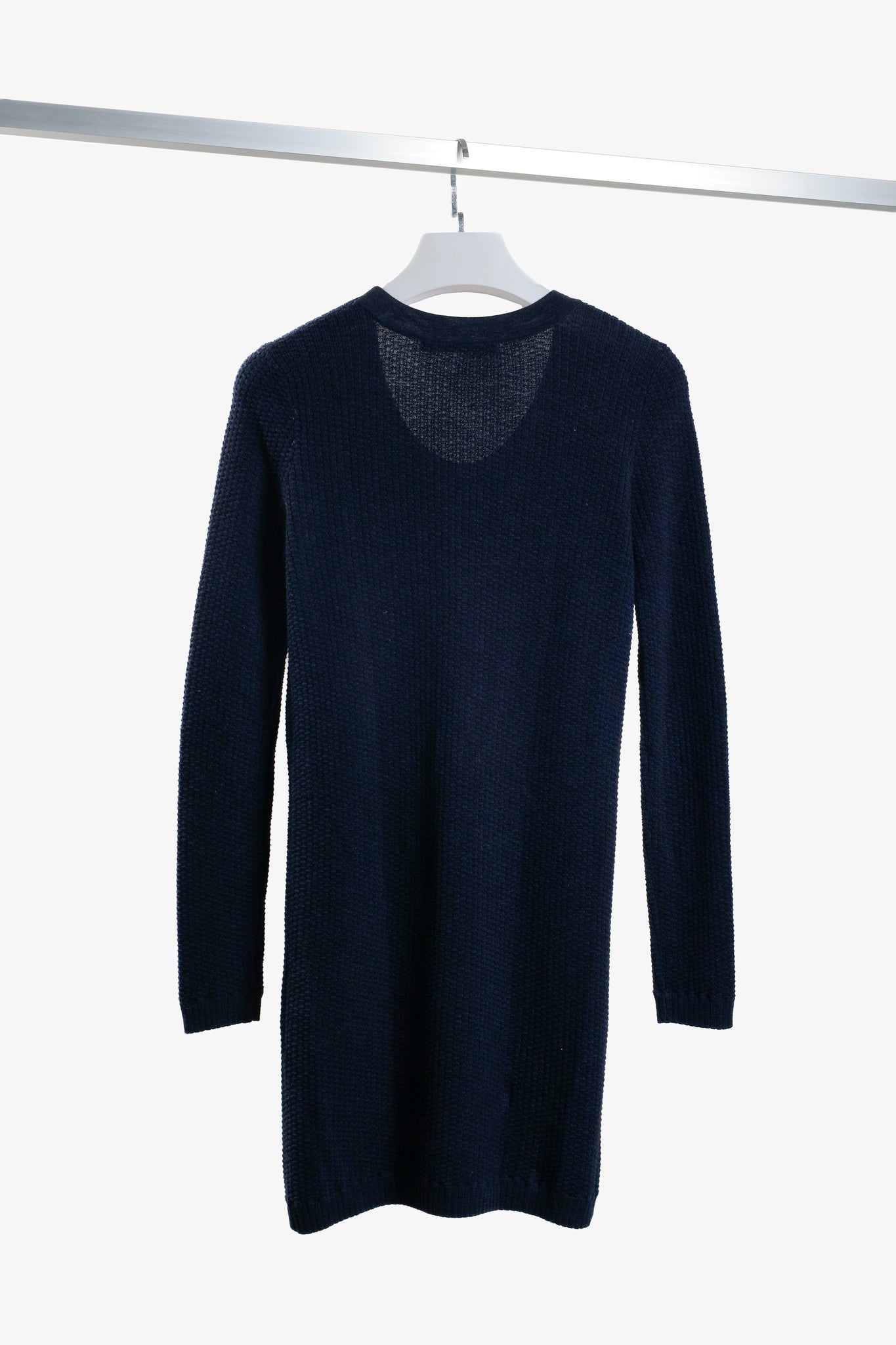 Balenciaga Navy Blue Knit Sweater Dress Blogger Armoire Balenciaga Navy Blue Knit Sweater Dress Blogger Armoire