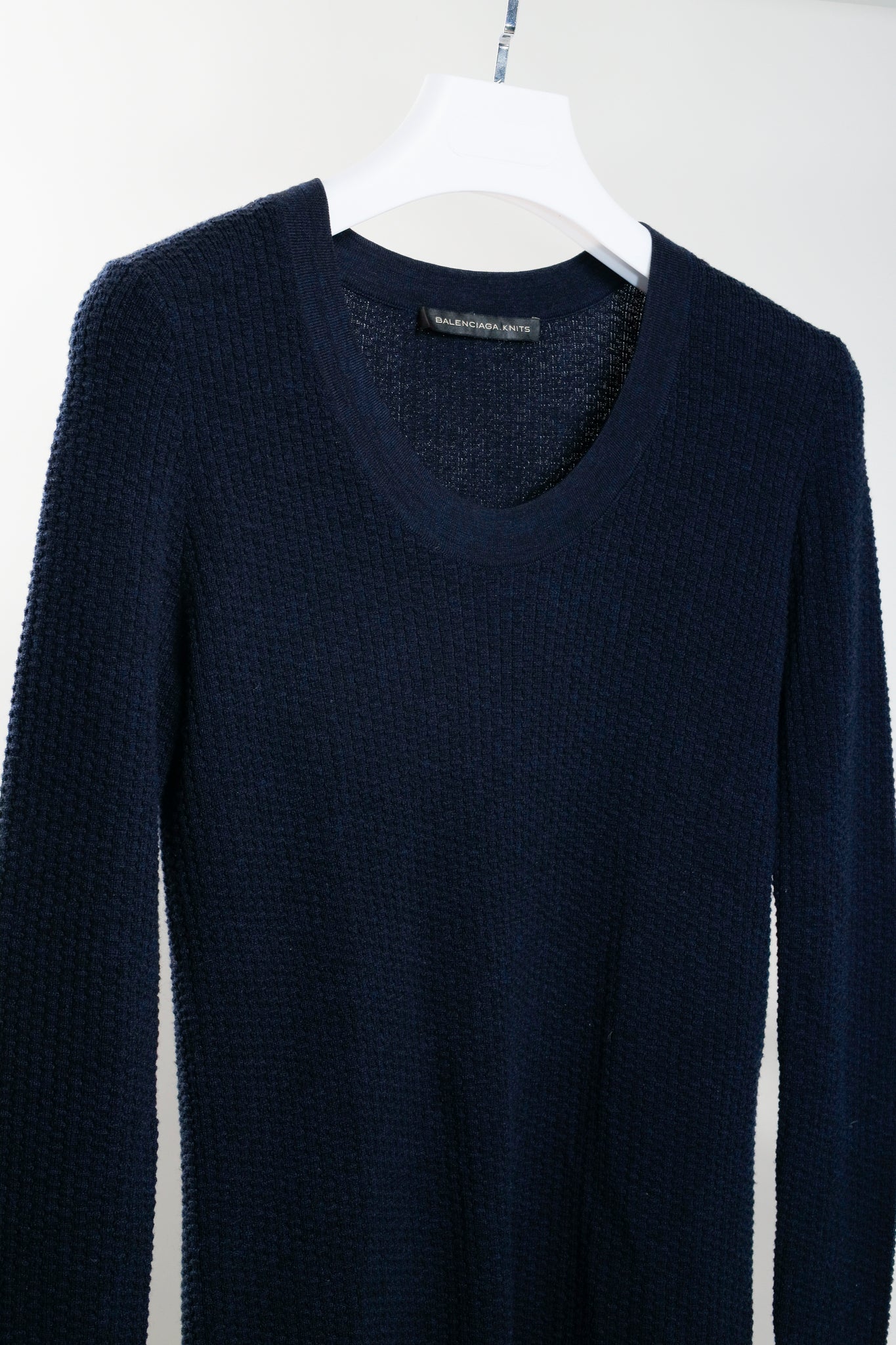 Balenciaga Navy Blue Knit Sweater Dress – Blogger Armoire Balenciaga Navy Blue Knit Sweater Dress – Blogger Armoire