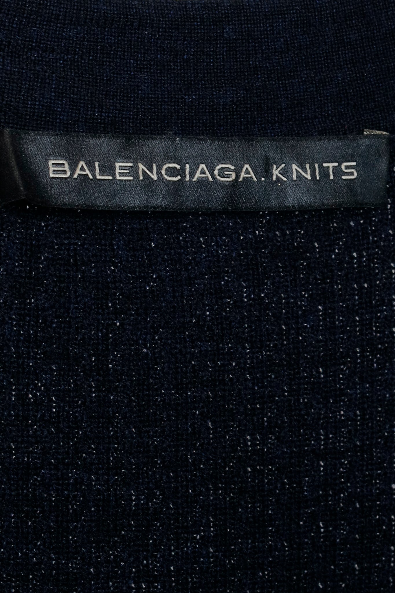 Balenciaga Navy Blue Knit Sweater Dress