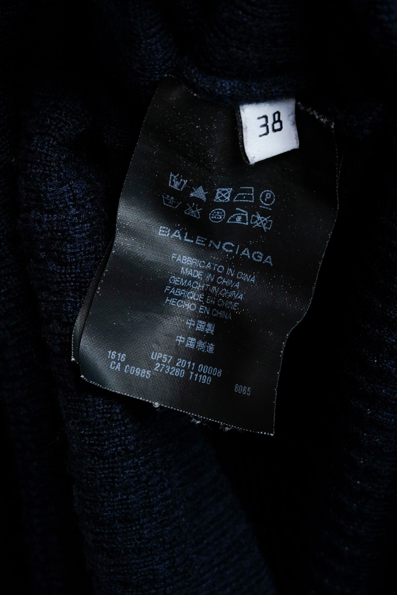 Balenciaga Navy Blue Knit Sweater Dress