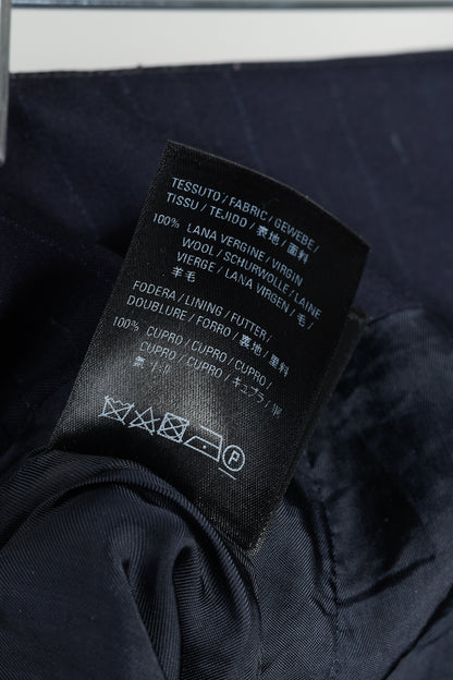 Balenciaga 2019 Navy Chalk Pinstripe Wool Trumpet Skirt