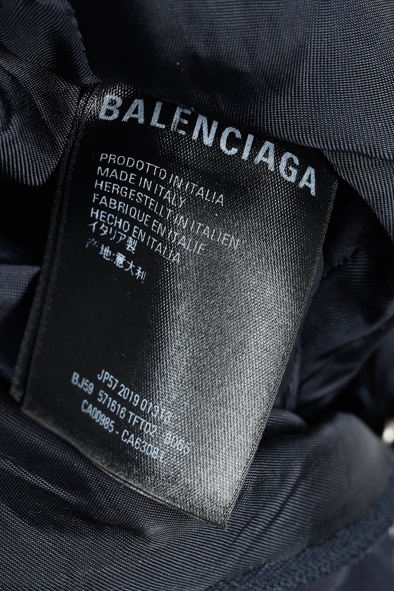 Balenciaga 2019 Navy Chalk Pinstripe Wool Trumpet Skirt