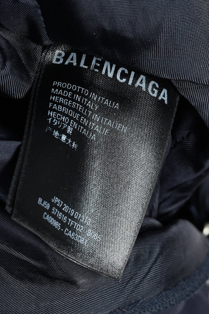 Balenciaga 2019 Navy Chalk Pinstripe Wool Trumpet Skirt