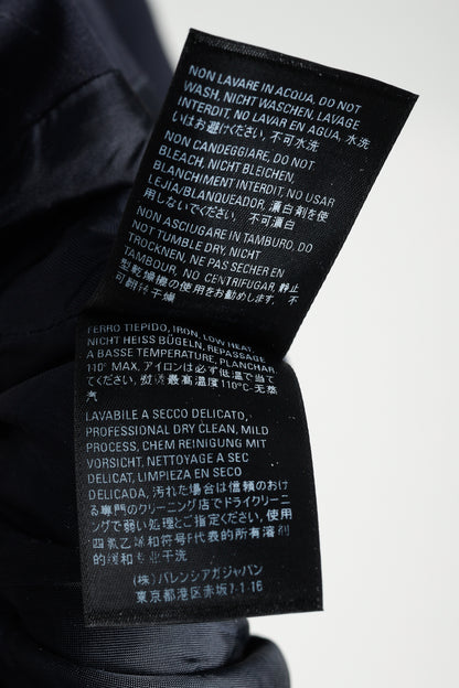Balenciaga 2019 Navy Chalk Pinstripe Wool Trumpet Skirt