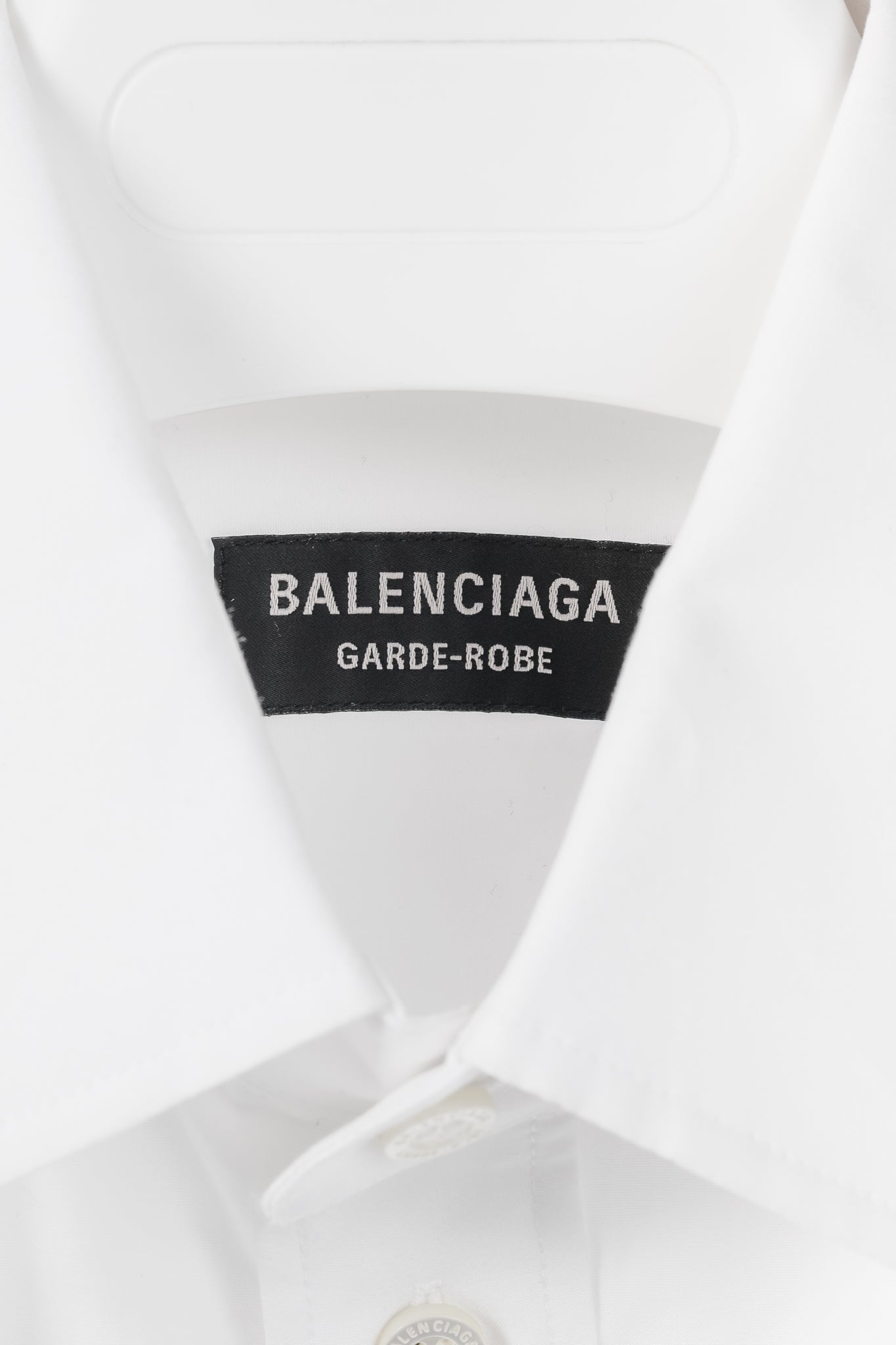 Balenciaga White Oversized Cotton Poplin Raw-Cut Shirt