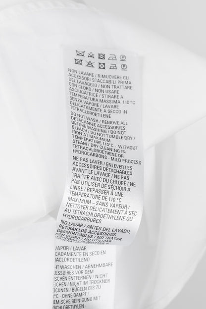 Balenciaga White Oversized Cotton Poplin Raw-Cut Shirt