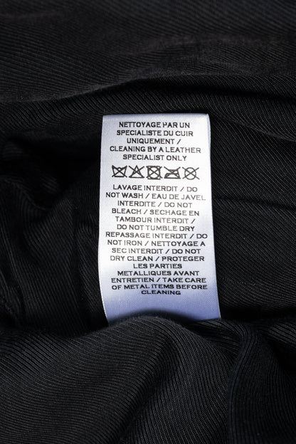 Balmain Black Lambskin-Leather Quilted Biker Jacket