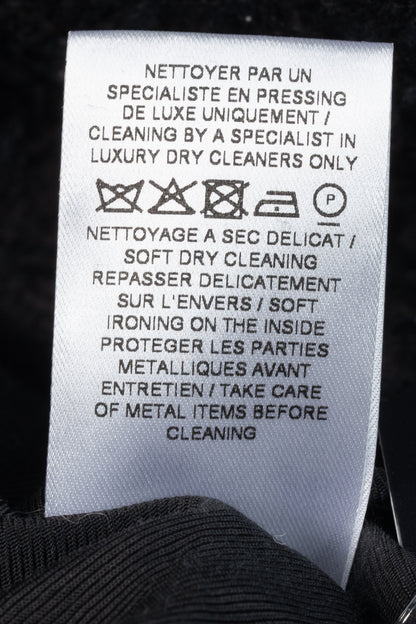 Balmain SS/19 Black Cotton Tweed Double-Breasted Blazer