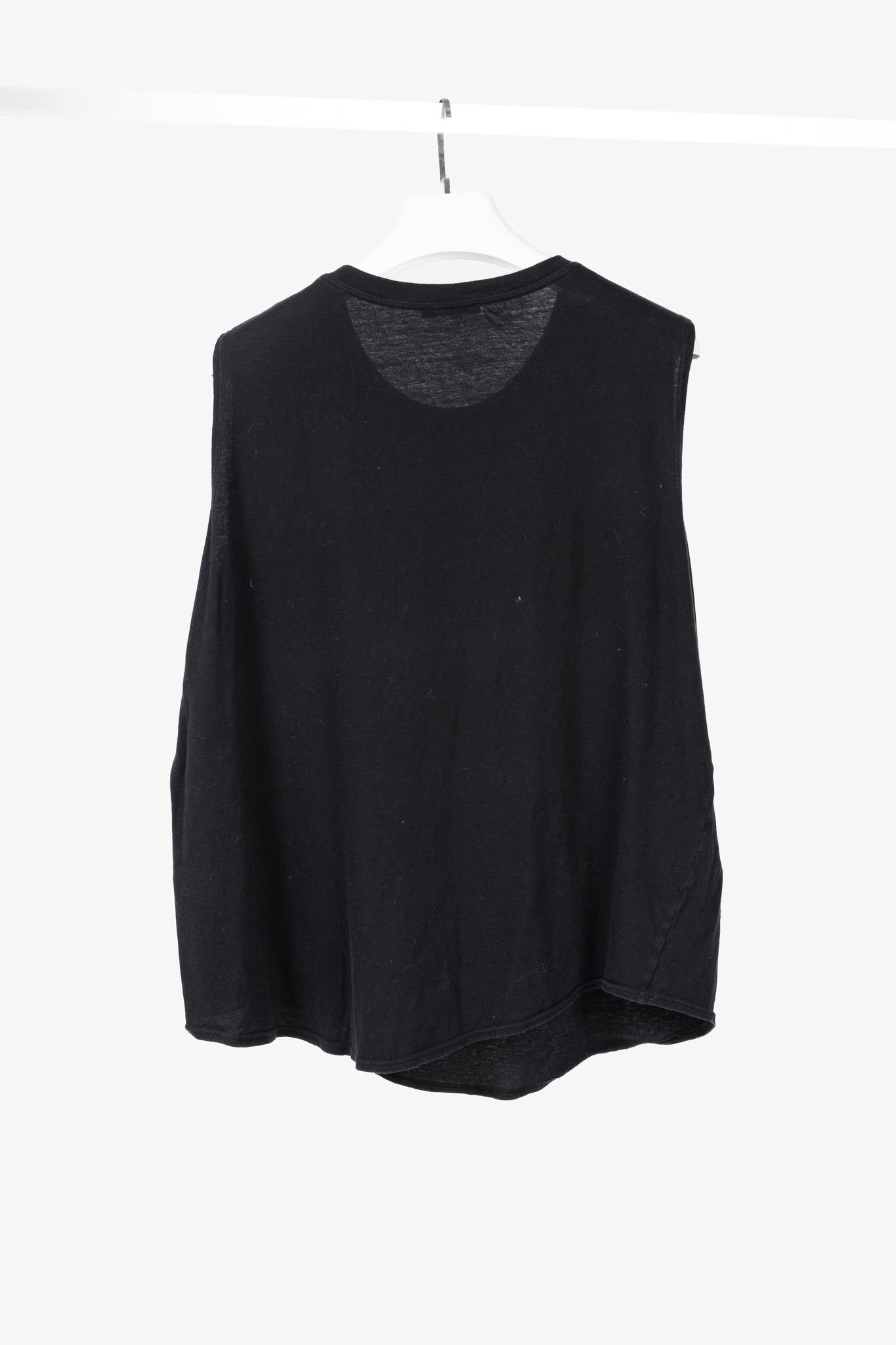 Balmain Black Cotton "#Balmain Army" Graphic Muscle Tank