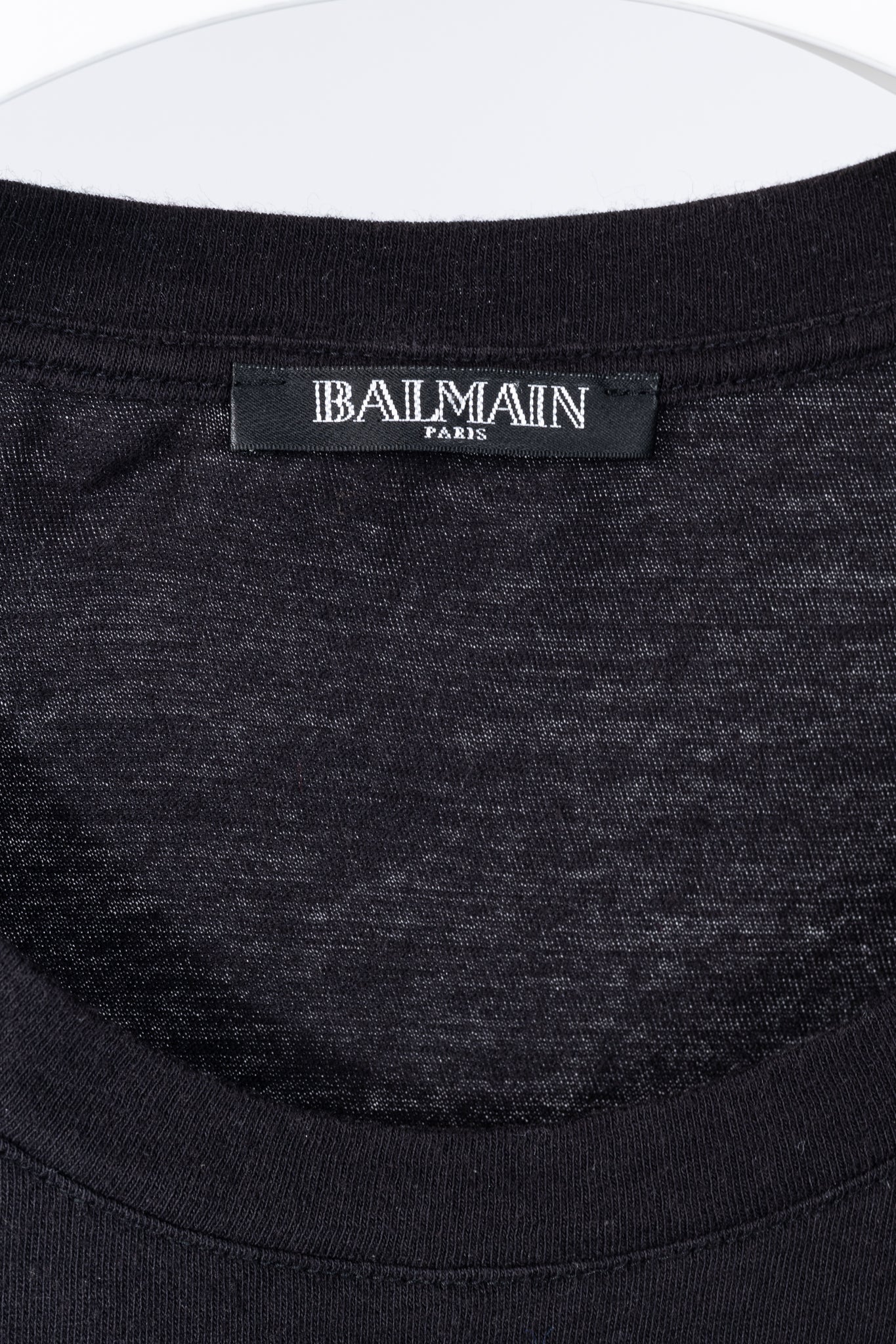Balmain Black Cotton "#Balmain Army" Graphic Muscle Tank