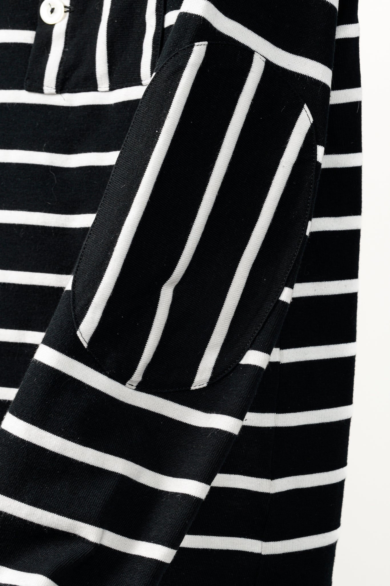 Band of Outsiders Black & White Striped Cotton 3/4-Sleeve T-Shirt