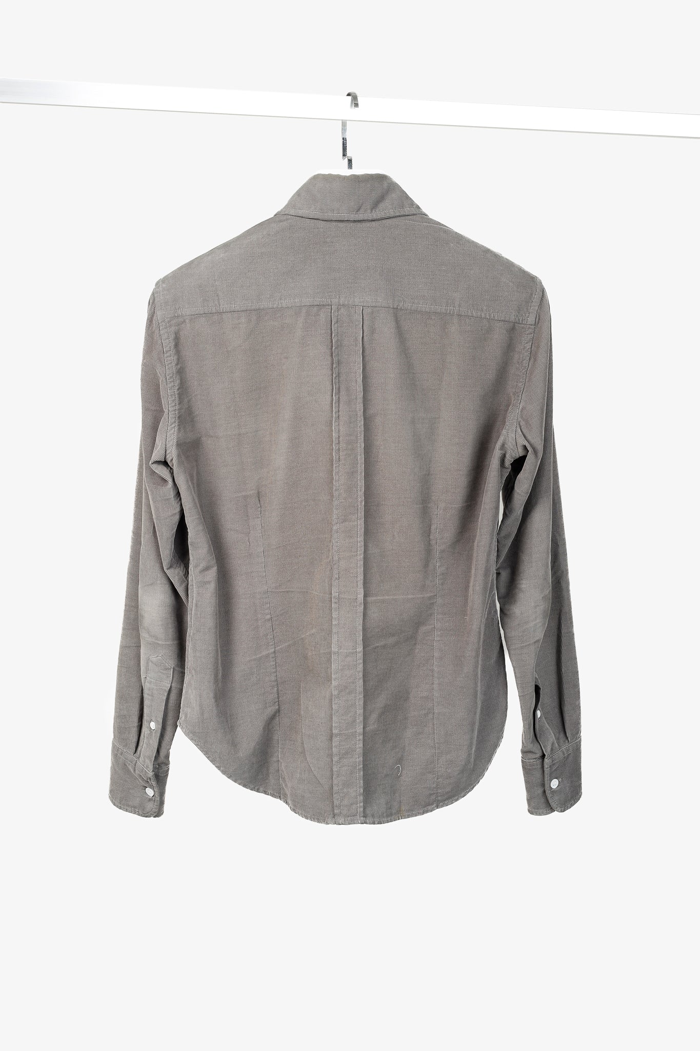 Band of Outsiders Grey Corduroy Button-Up Shirt