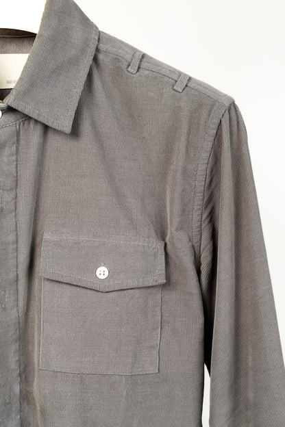 Band of Outsiders Grey Corduroy Button-Up Shirt