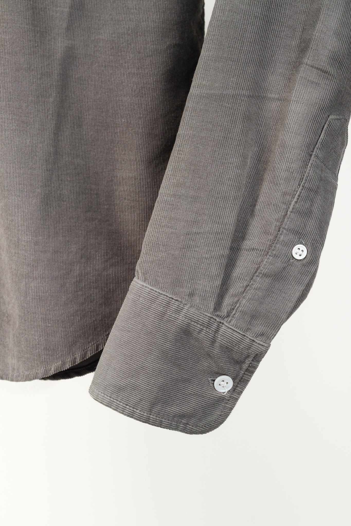 Band of Outsiders Grey Corduroy Button-Up Shirt