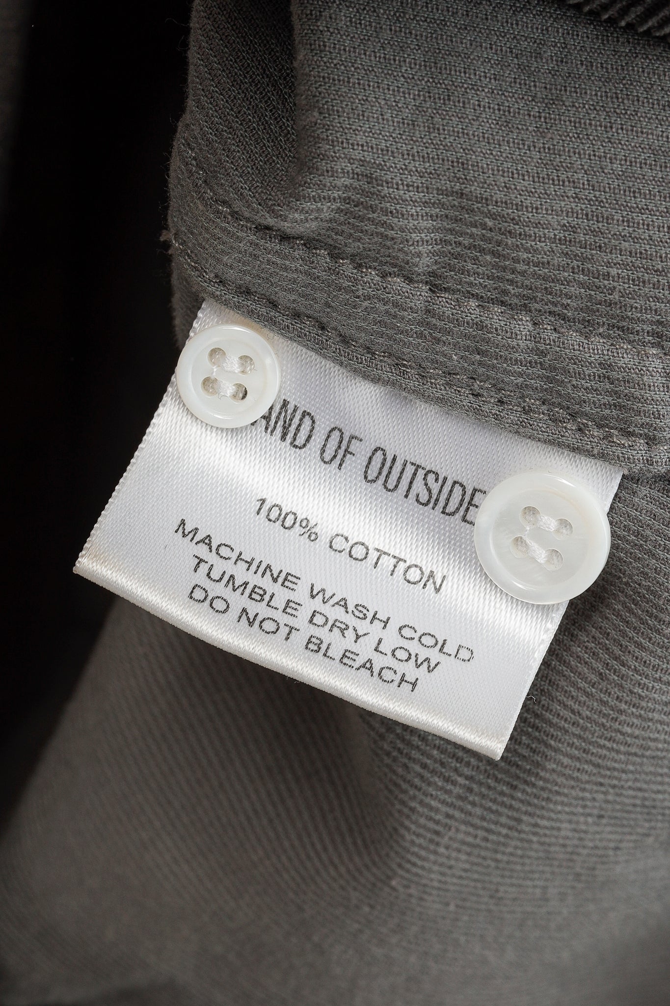 Band of Outsiders Grey Corduroy Button-Up Shirt