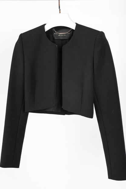 Barbara Bui AW/15 Runway Black Cropped Zip Jacket