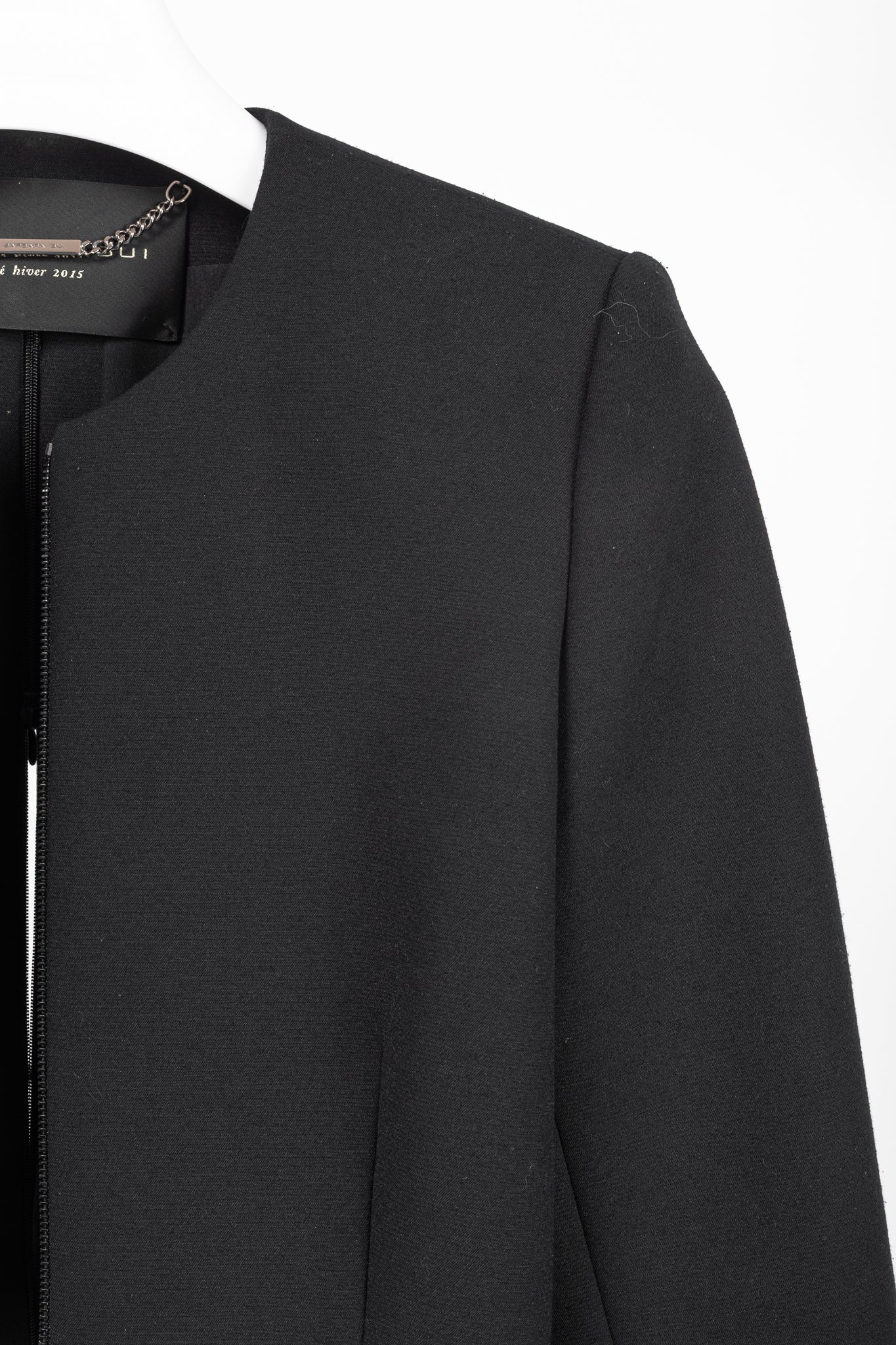 Barbara Bui AW/15 Runway Black Cropped Zip Jacket