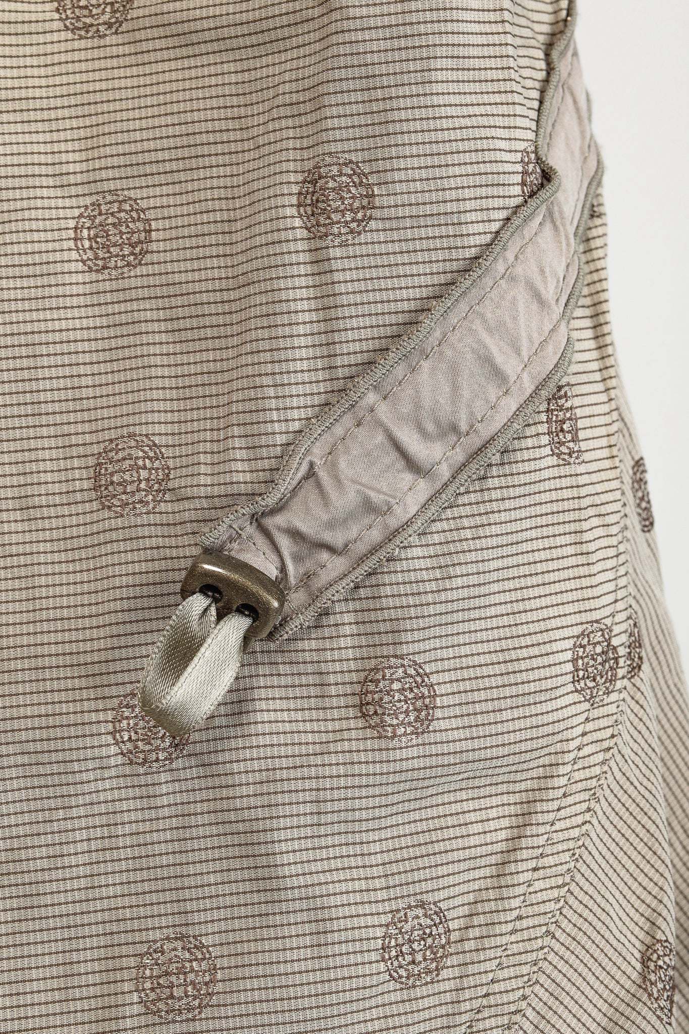 Beate Heymann Beige Taffeta Patchwork Bubble Midi Skirt