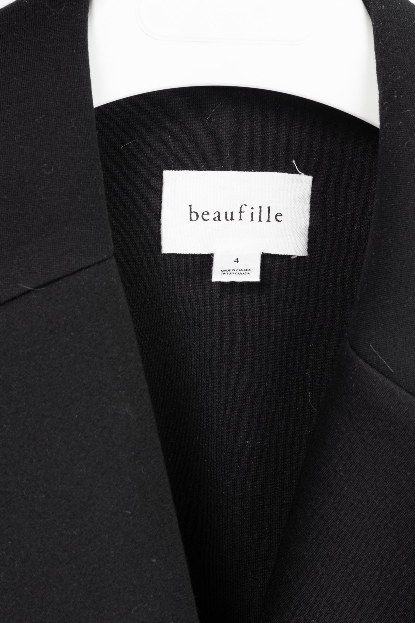 Beaufille Phoenix Black Modal-Neoprene Oversized Wrap Jacket