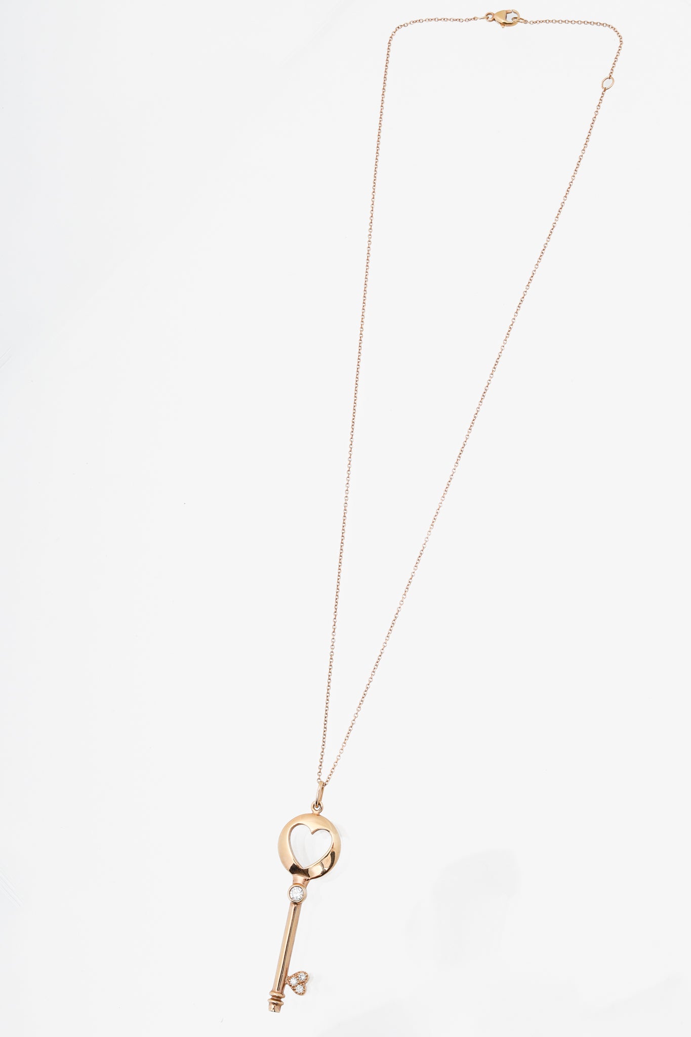 Birks 18k Gold Heart-Motif Key-Pendant Necklace