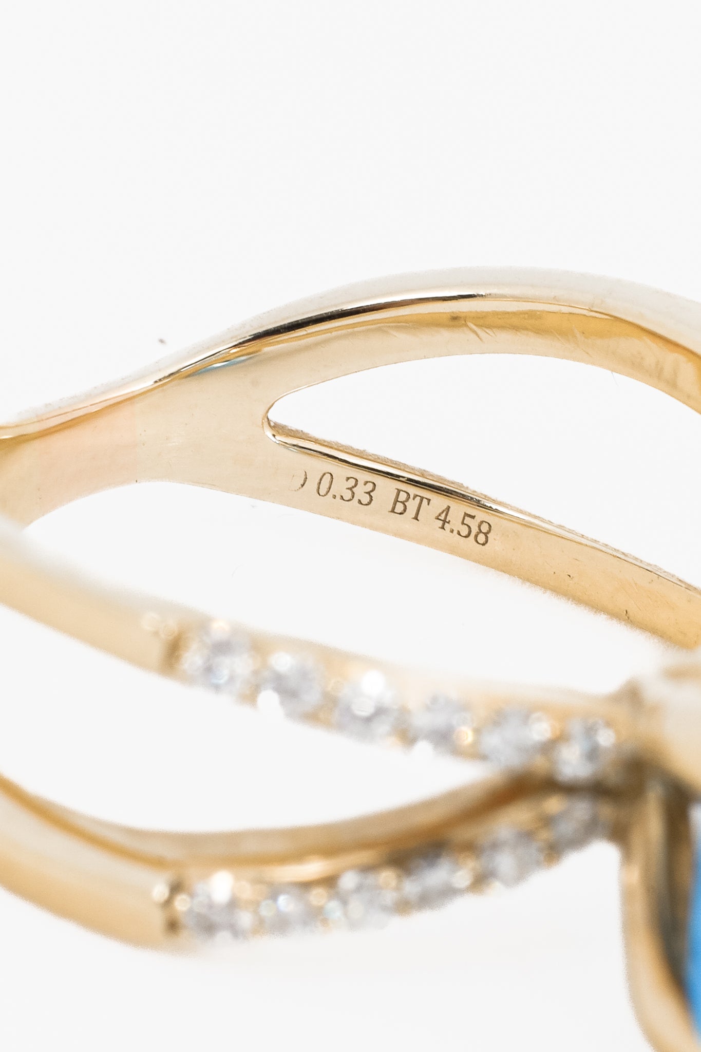 14K Yellow Gold & Blue Topaz Ring