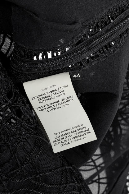 Tom Ford SS14 Black Soutache-Embroidered Long-Sleeve Top