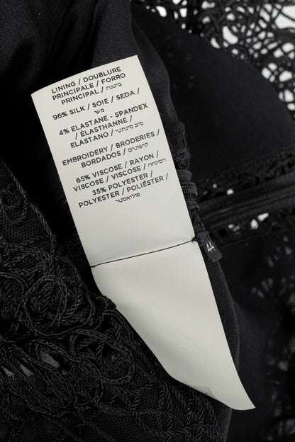 Tom Ford SS14 Black Soutache-Embroidered Long-Sleeve Top