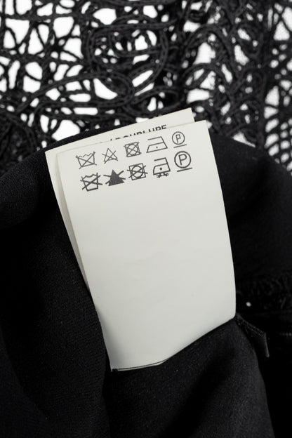 Tom Ford SS14 Black Soutache-Embroidered Long-Sleeve Top
