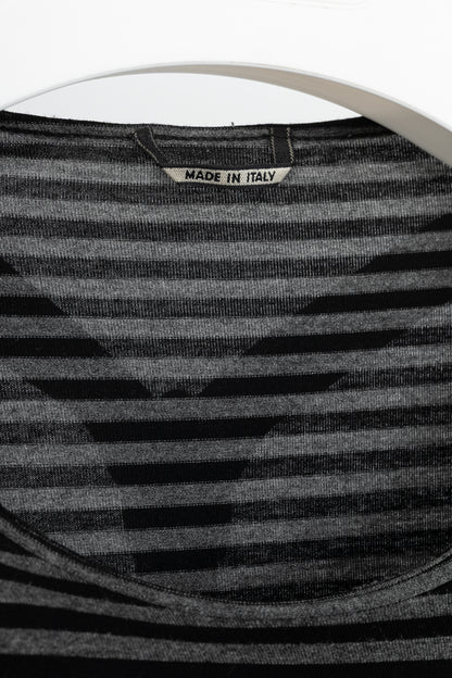 Daniele Alessandrini Grey & Black Striped Jersey Suspender T-Shirt