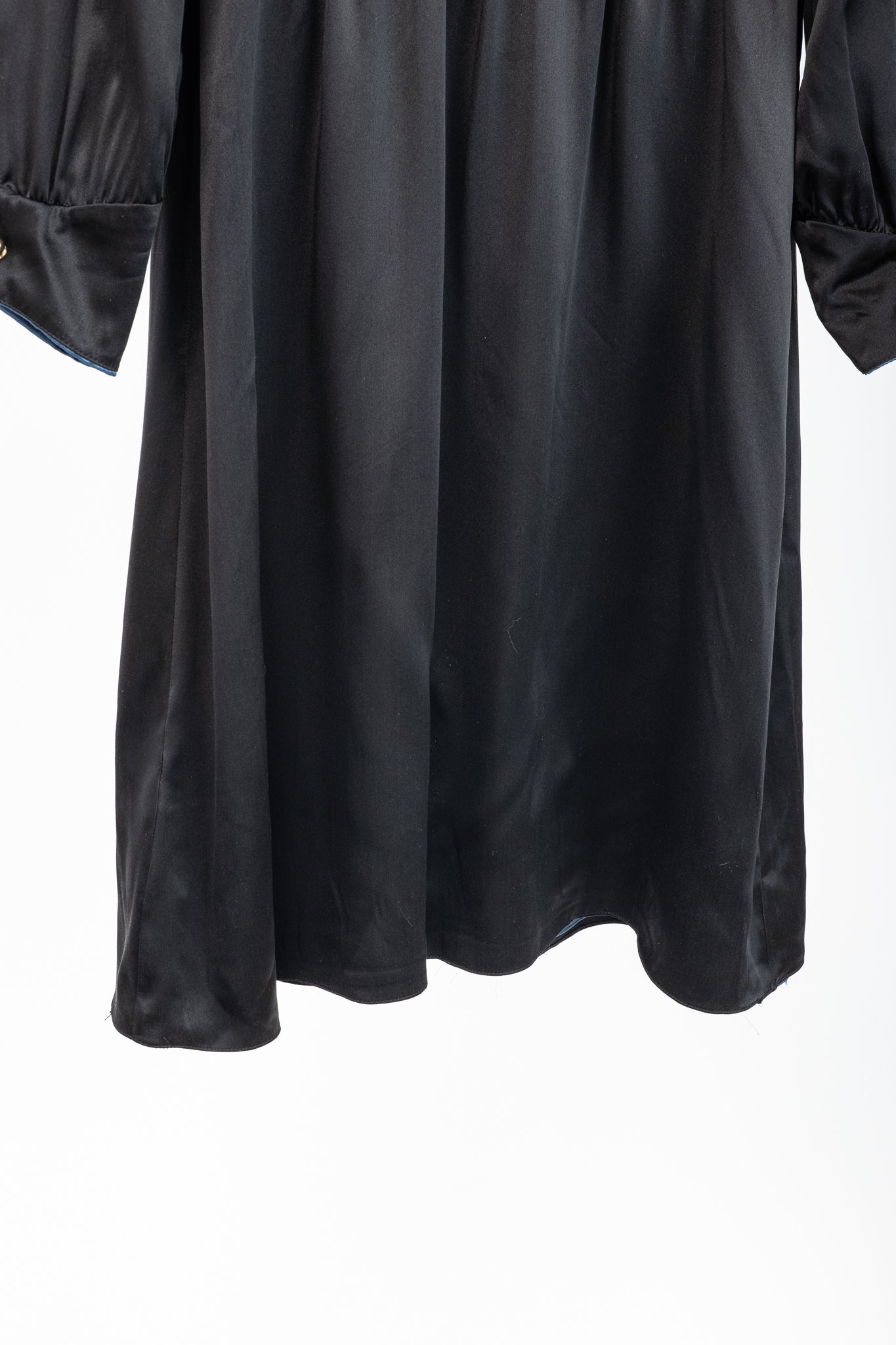 Dassie Reversible Black & Blue Silk Charmeuse Dress