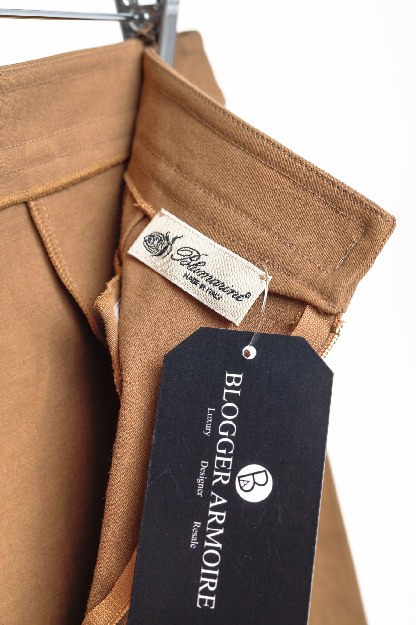 Blumarine Tan Cotton Pencil Skirt