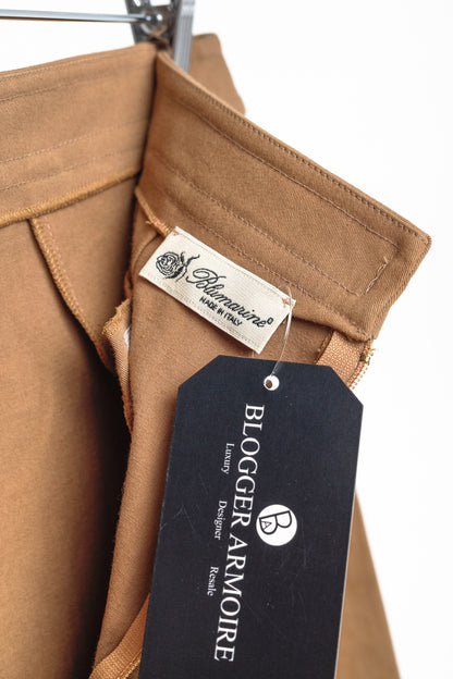 Blumarine Tan Cotton Pencil Skirt