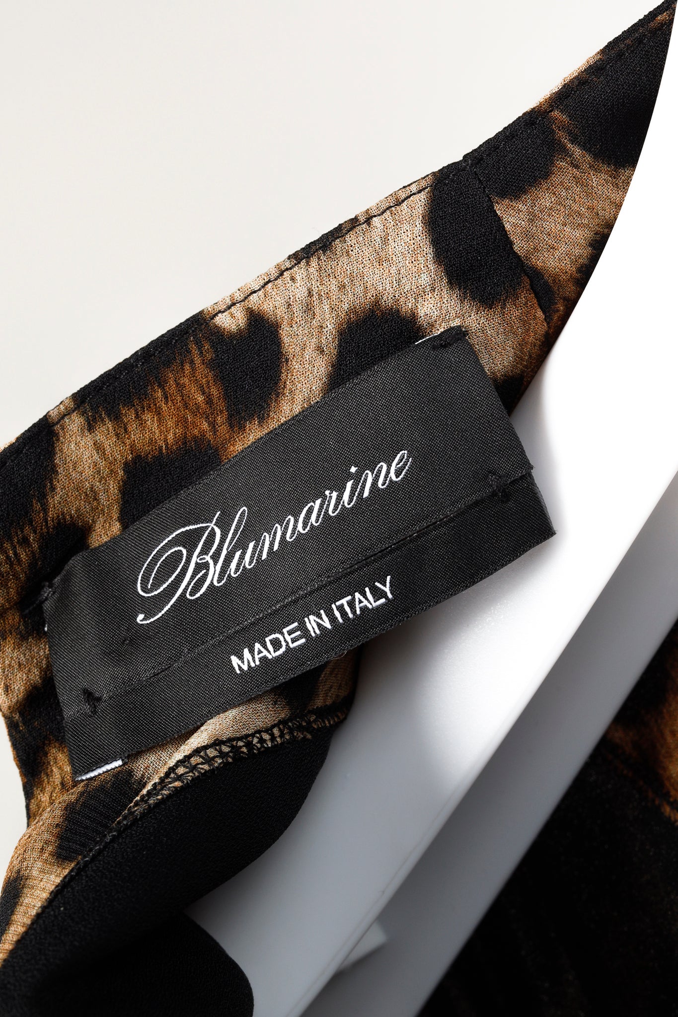 Blumarine PF/21 Leopard-Print Cut-Out Pleated Mini Dress