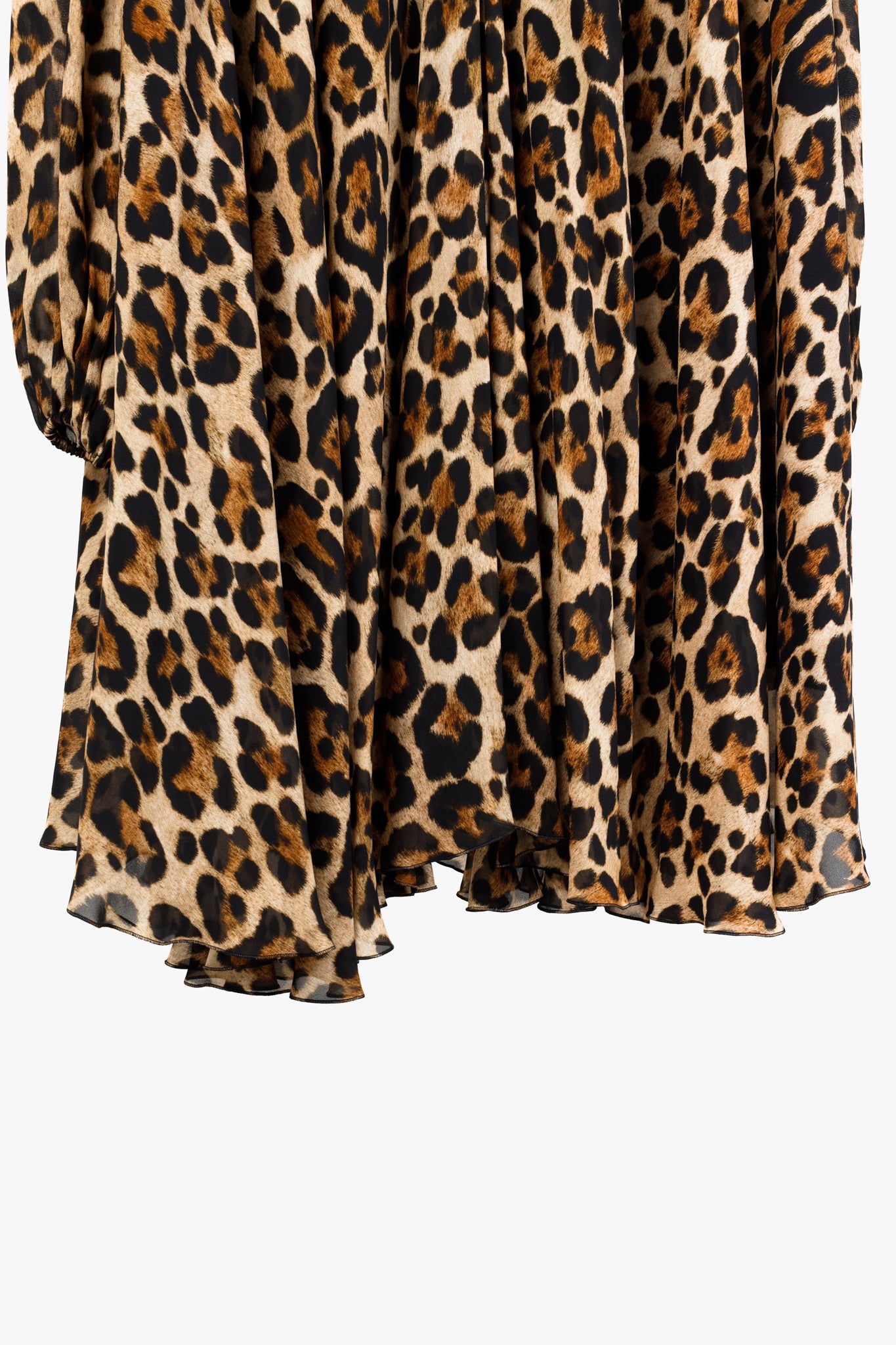 Blumarine PF/21 Leopard-Print Cut-Out Pleated Mini Dress
