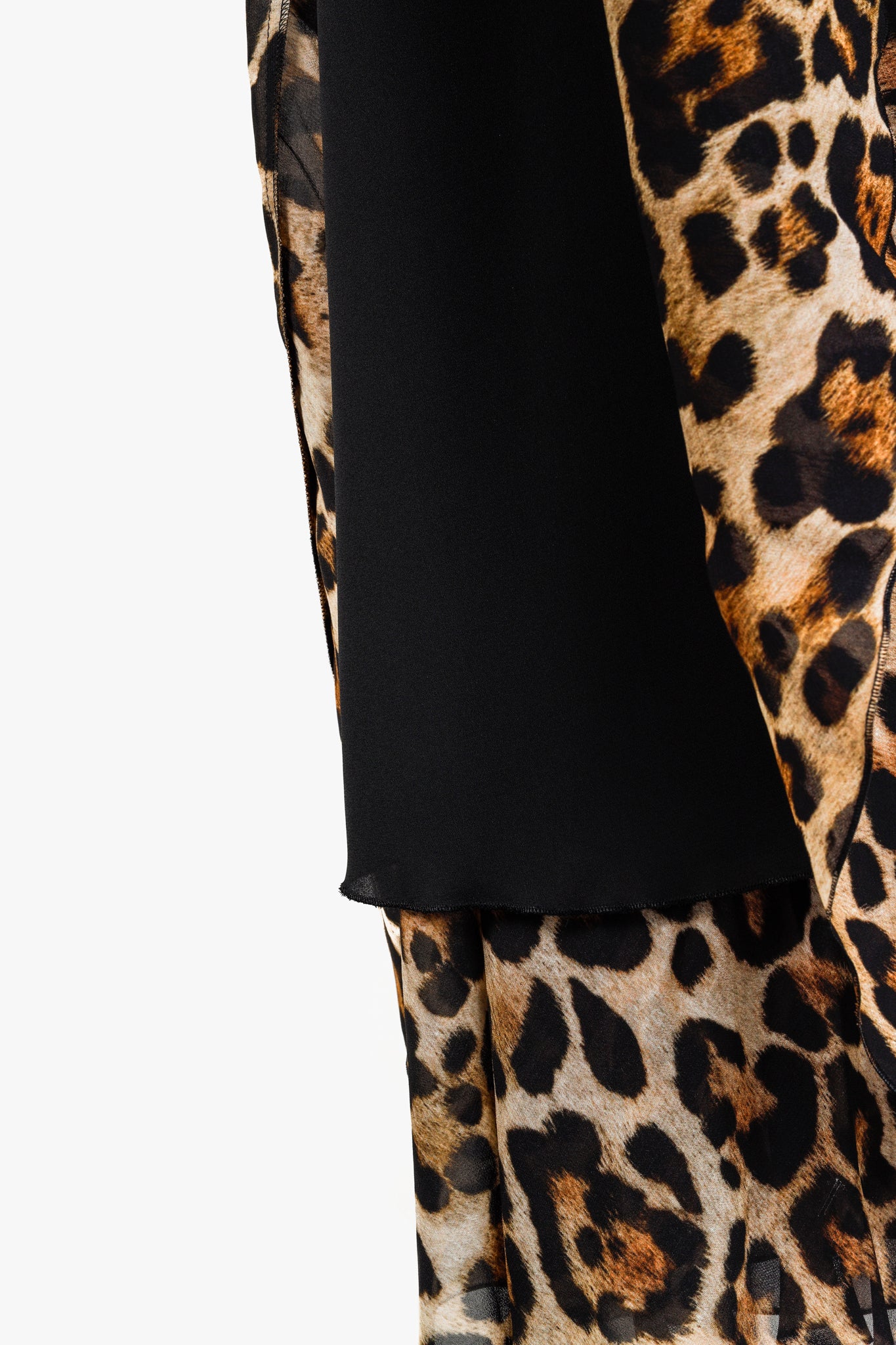 Blumarine PF/21 Leopard-Print Cut-Out Pleated Mini Dress