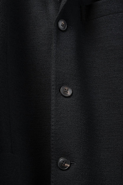 Boglioli Black Virgin Wool Knit K-Jacket Blazer