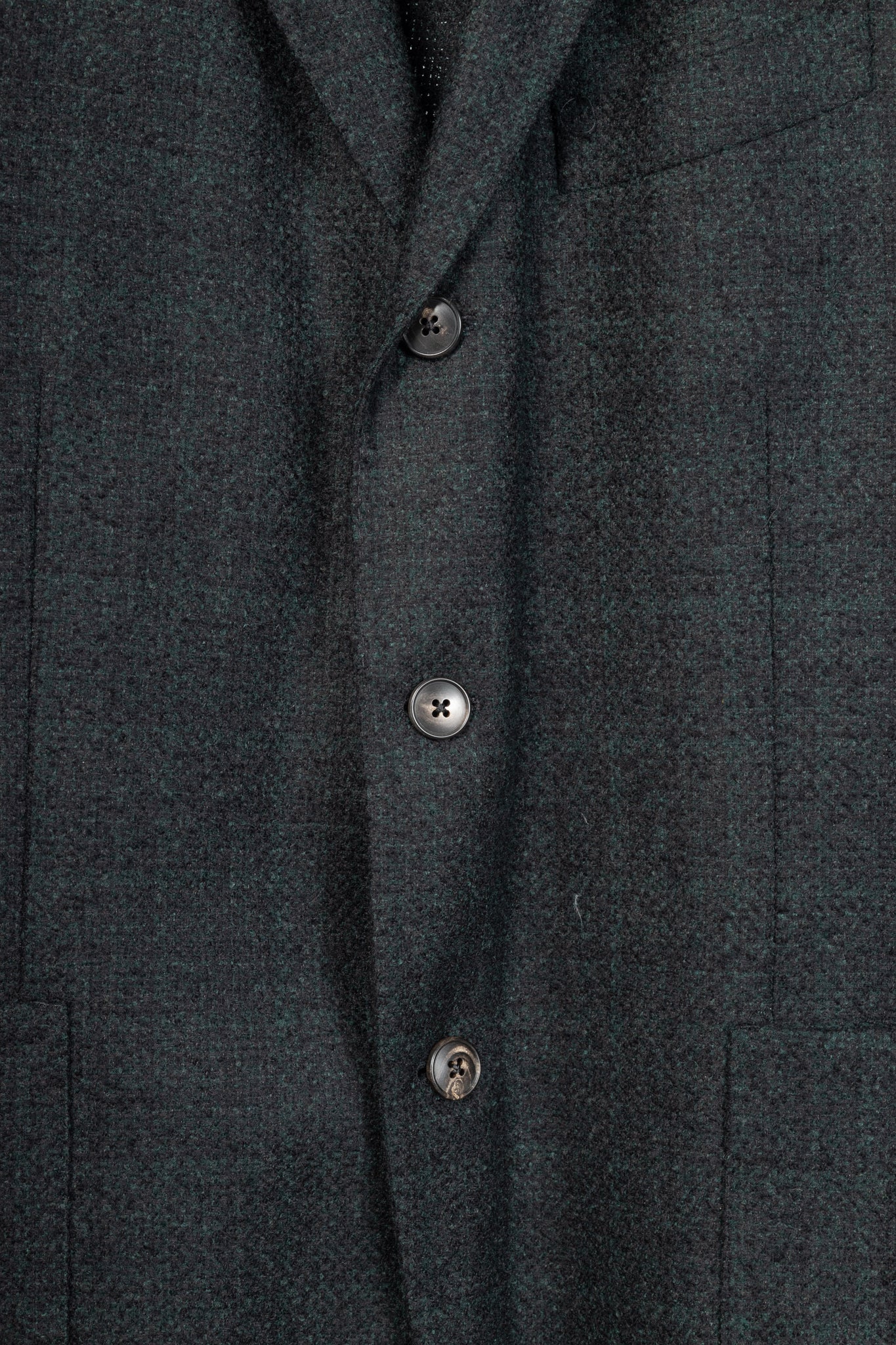Boglioli Green & Black Plaid Wool-Blend Tweed K-Jacket Blazer