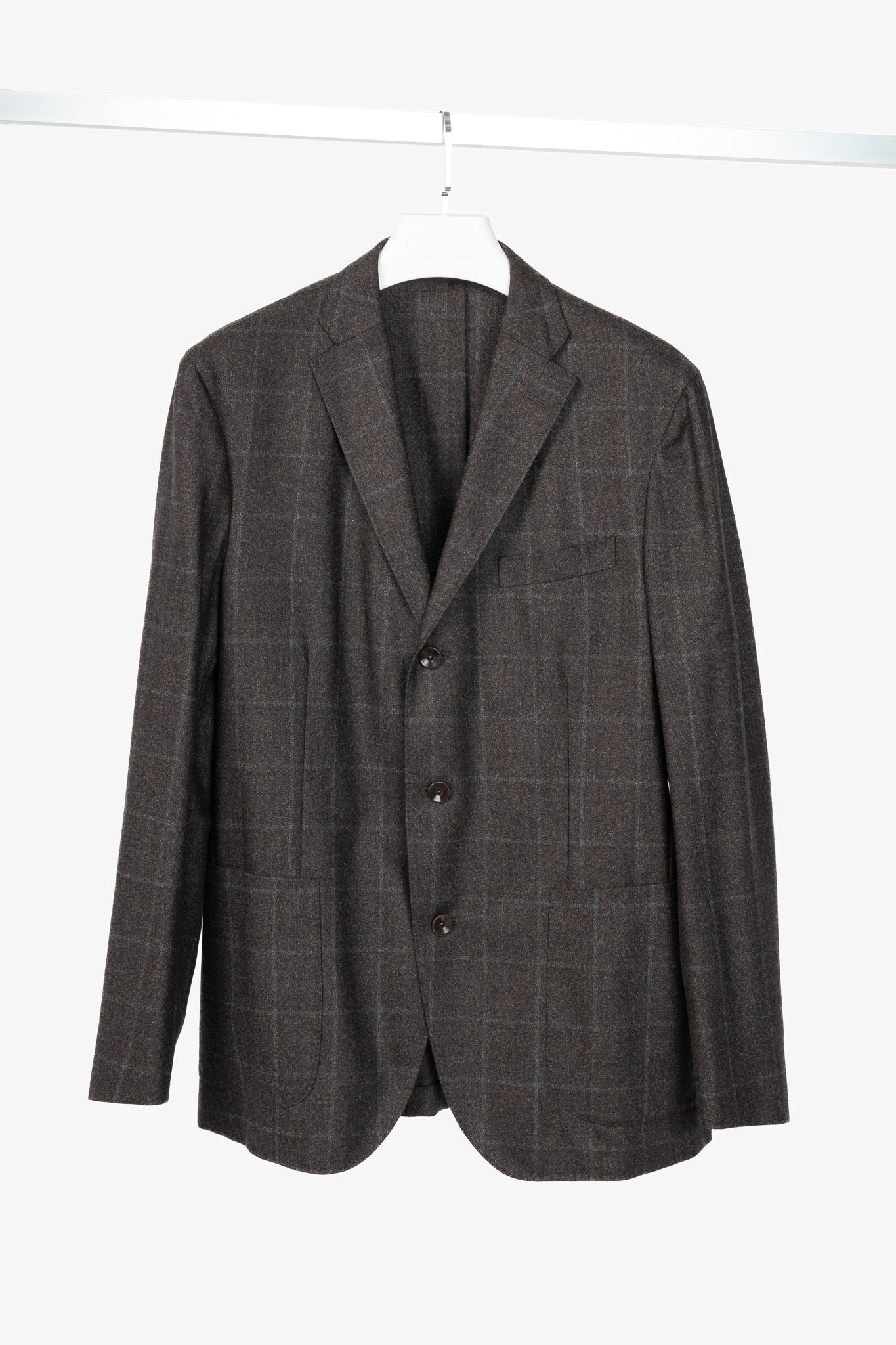 Boglioli Dover Brown Grid Wool-Flannel Blazer