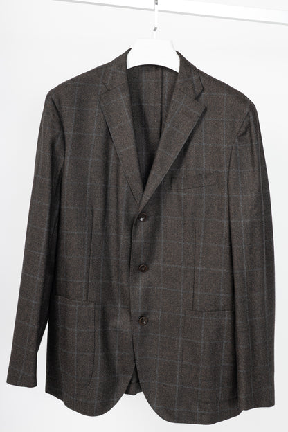 Boglioli Dover Brown Grid Wool-Flannel Blazer