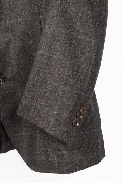 Boglioli Dover Brown Grid Wool-Flannel Blazer